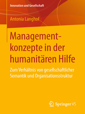 cover image of Managementkonzepte in der humanitären Hilfe